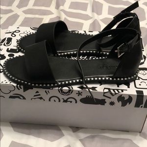 Black studded sandals